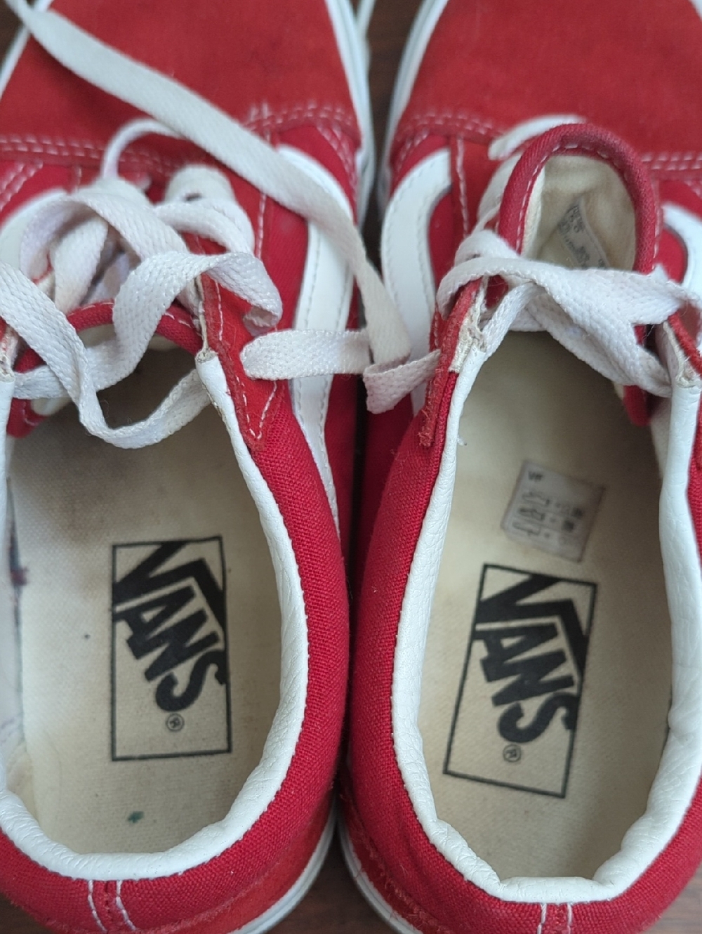 VANS Old Skool Racing Red & True White Sneakers Size Men's 5 / Women's 6.5 - Picture 11 of 12